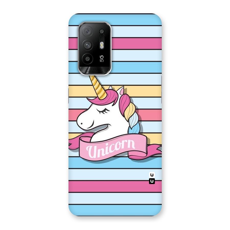 Unicorn Stripes Back Case for Oppo F19 Pro Plus 5G