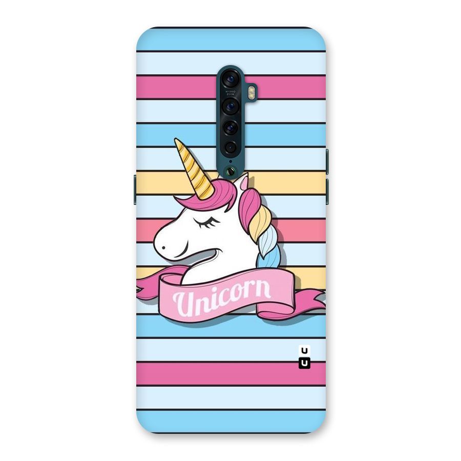 Unicorn Stripes Back Case for Oppo Reno2