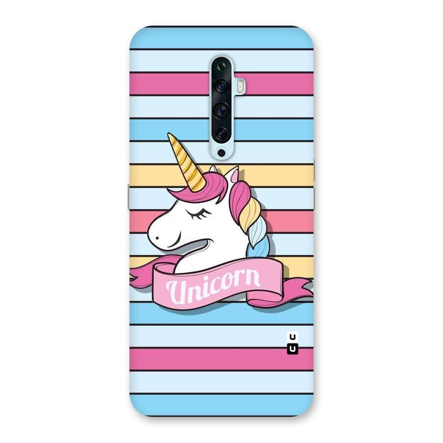 Unicorn Stripes Back Case for Oppo Reno2 F
