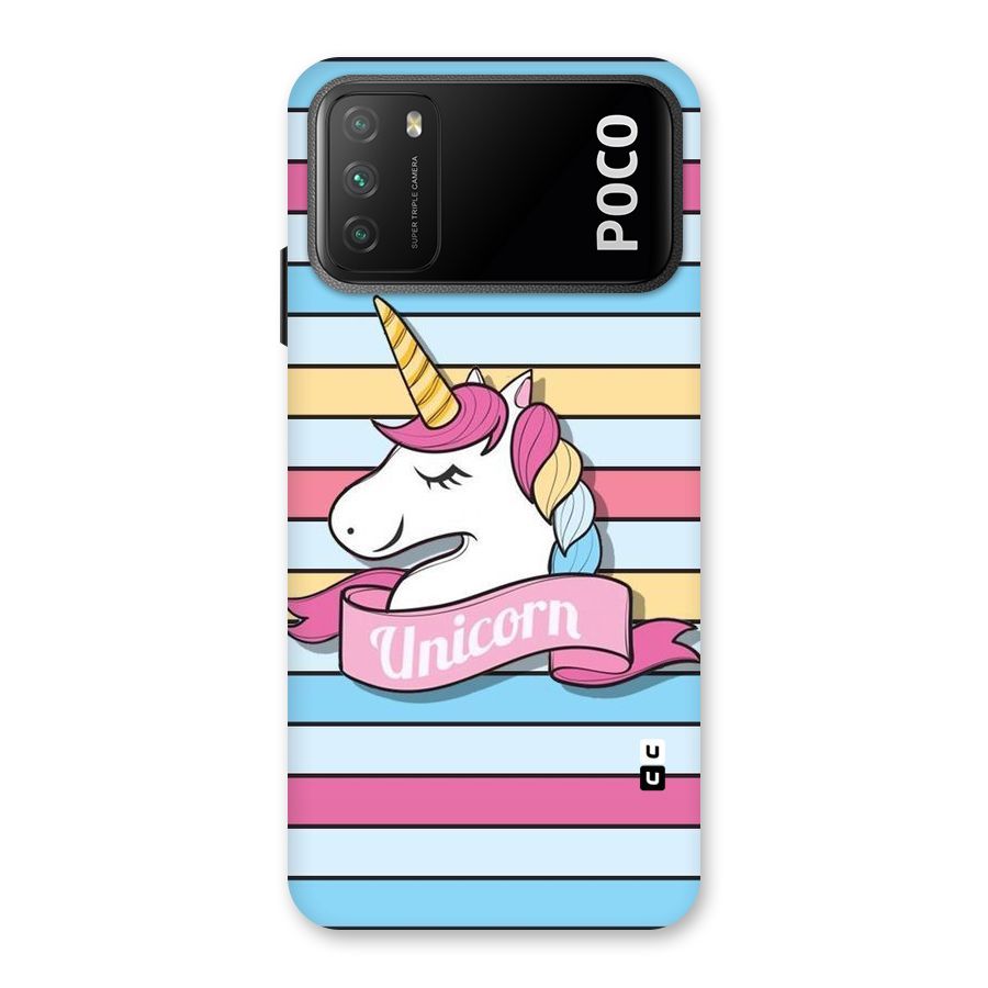 Unicorn Stripes Back Case for Poco M3