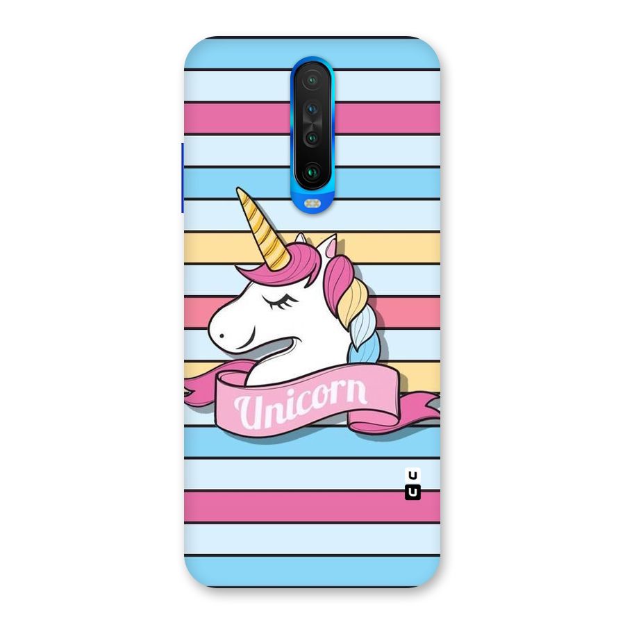 Unicorn Stripes Back Case for Poco X2