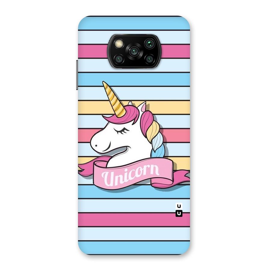Unicorn Stripes Back Case for Poco X3
