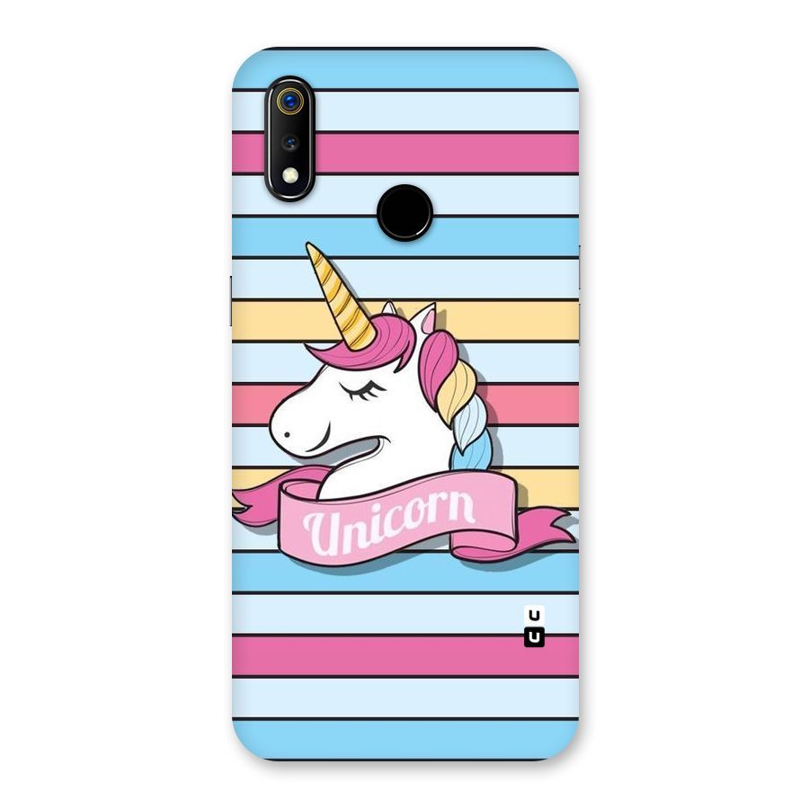 Unicorn Stripes Back Case for Realme 3