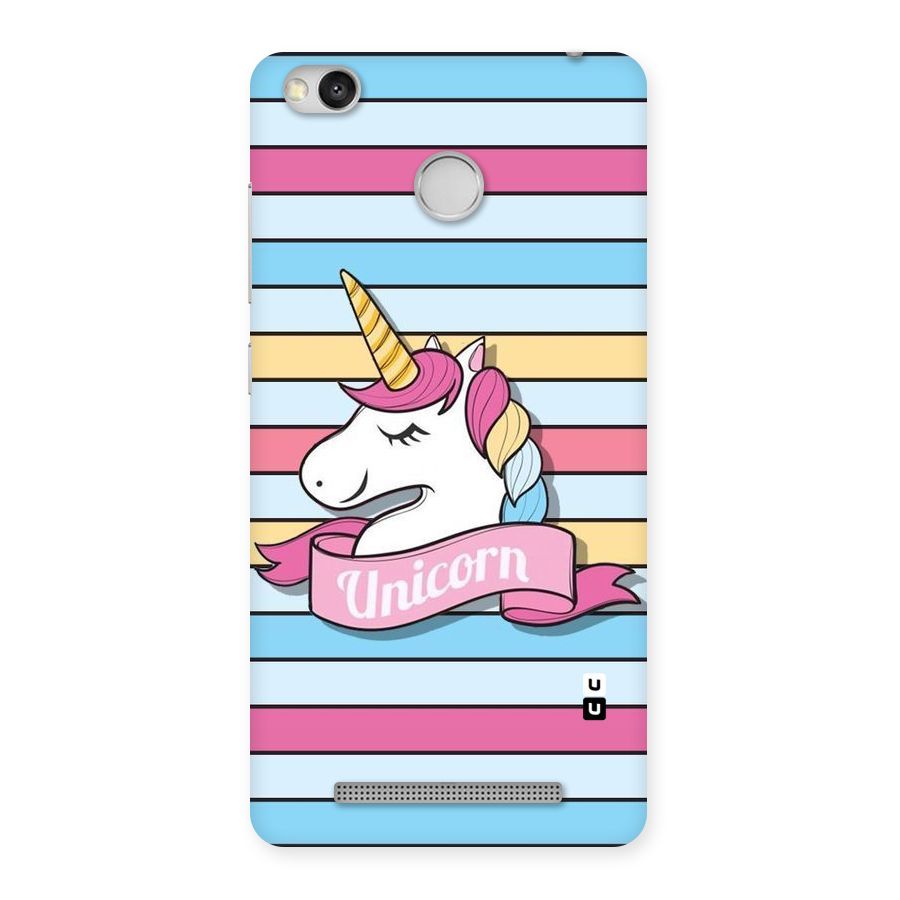 Unicorn Stripes Back Case for Redmi 3S Prime