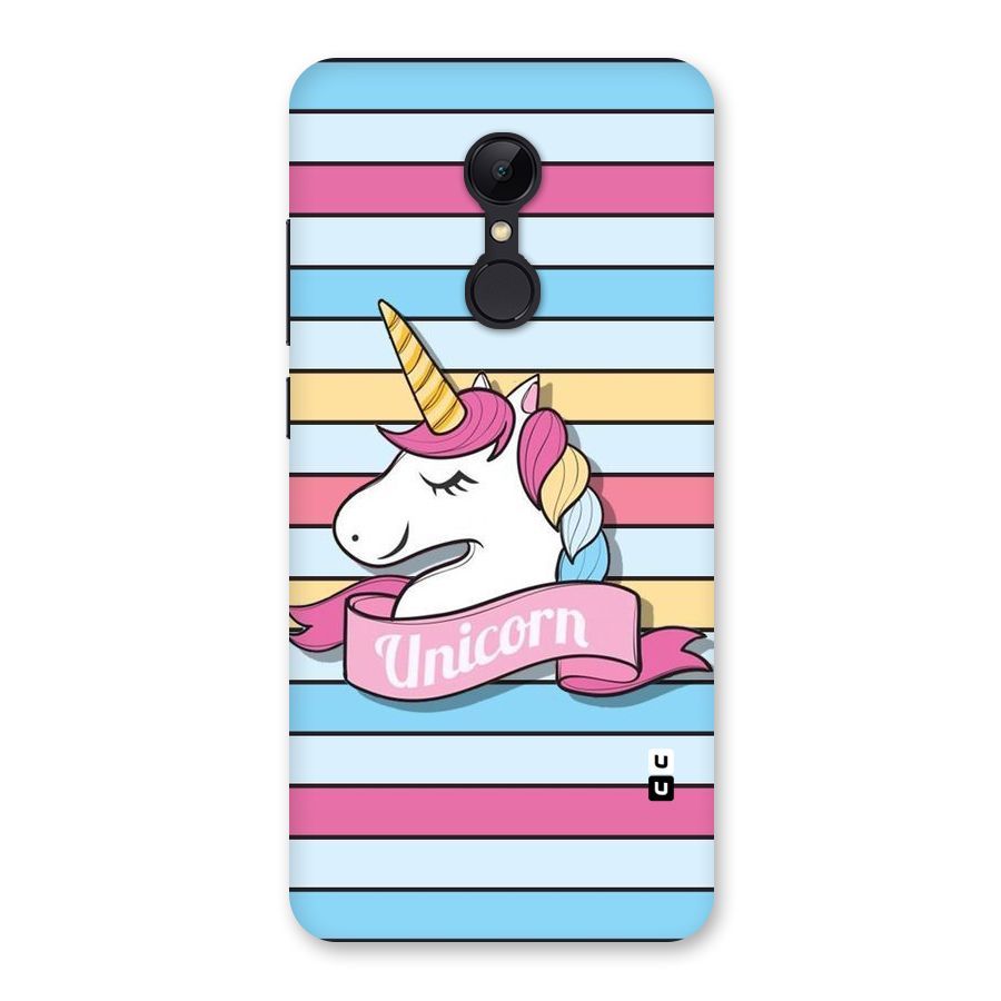 Unicorn Stripes Back Case for Redmi 5