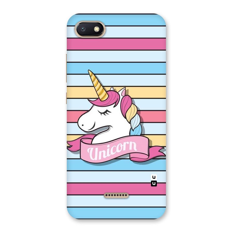 Unicorn Stripes Back Case for Redmi 6A