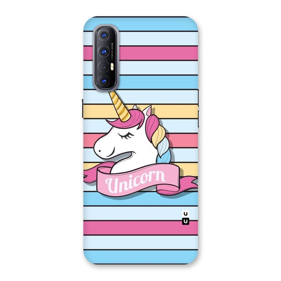 Unicorn Stripes Back Case for Reno3 Pro
