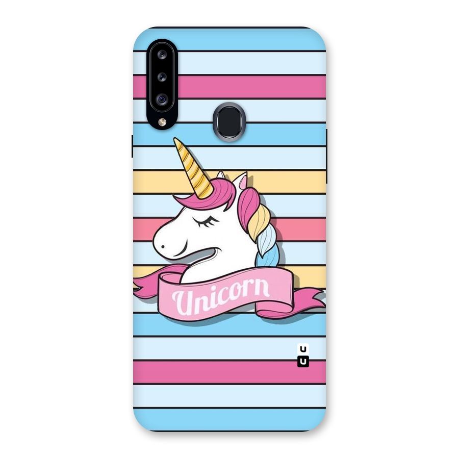 Unicorn Stripes Back Case for Samsung Galaxy A20s