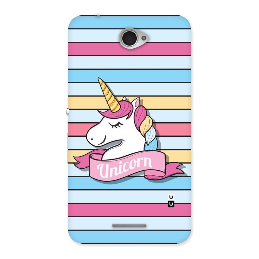 Unicorn Stripes Back Case for Sony Xperia E4
