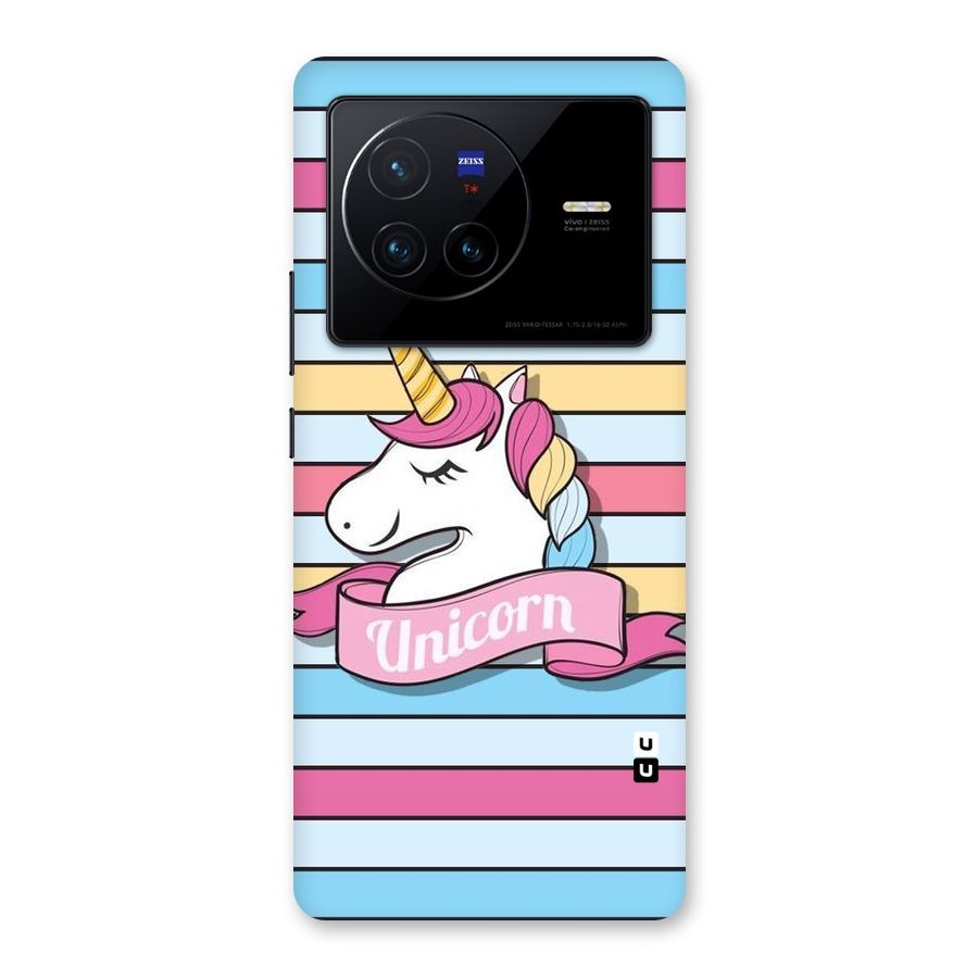 Unicorn Stripes Back Case for Vivo X80