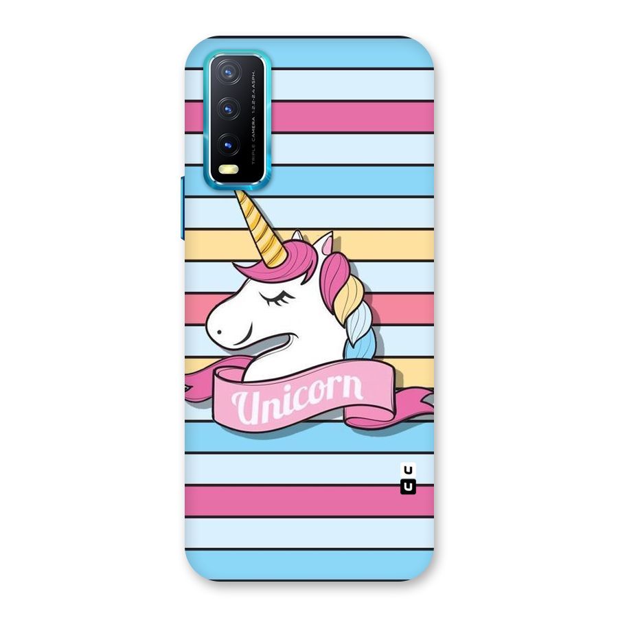 Unicorn Stripes Back Case for Vivo Y20