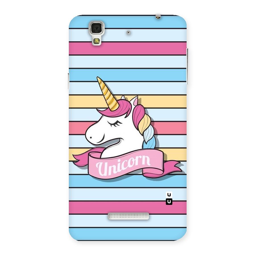 Unicorn Stripes Back Case for Yu Yureka