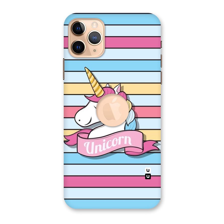 Unicorn Stripes Back Case for iPhone 11 Pro Max Logo Cut