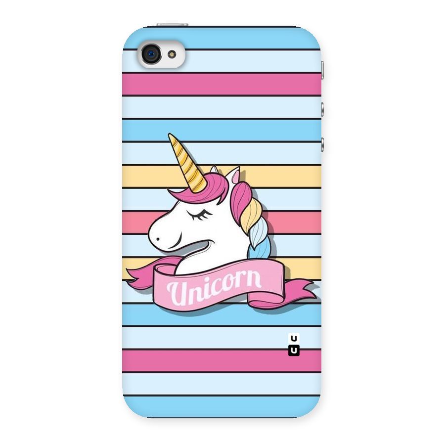 Unicorn Stripes Back Case for iPhone 4 4s