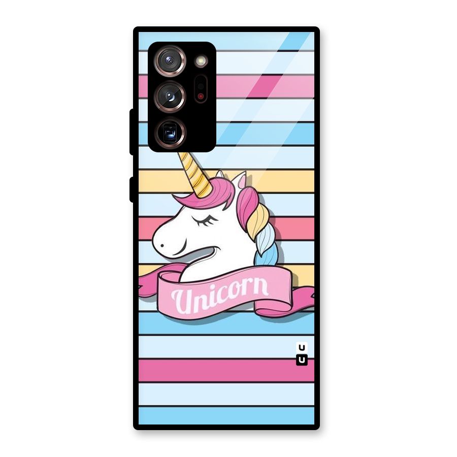 Unicorn Stripes Glass Back Case for Galaxy Note 20 Ultra