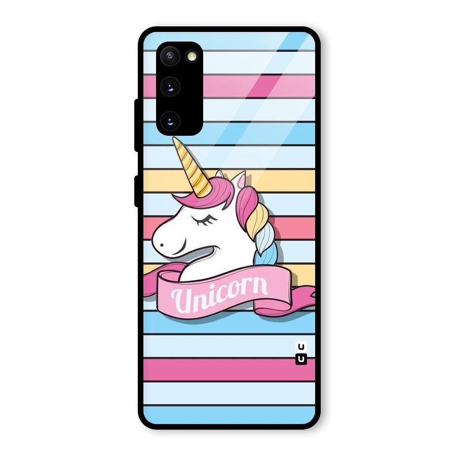 Unicorn Stripes Glass Back Case for Galaxy S20 FE 5G