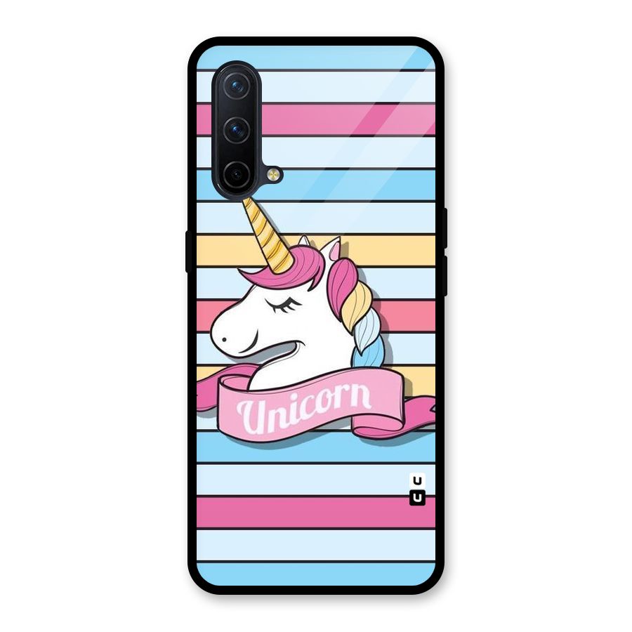 Unicorn Stripes Glass Back Case for OnePlus Nord CE 5G