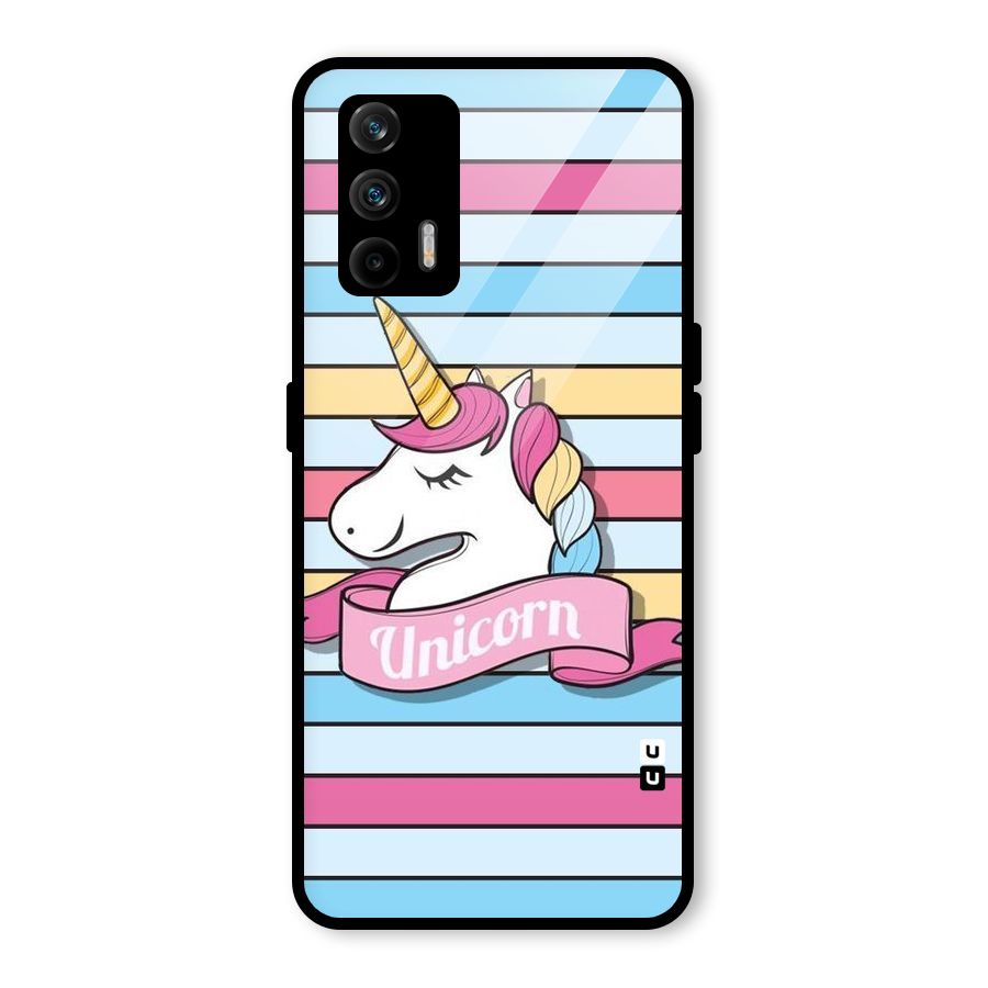 Unicorn Stripes Glass Back Case for Realme GT 5G