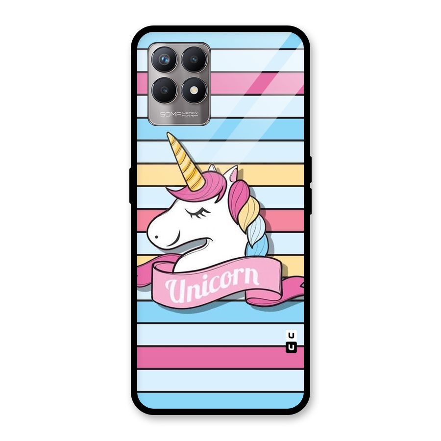 Unicorn Stripes Glass Back Case for Realme Narzo 50