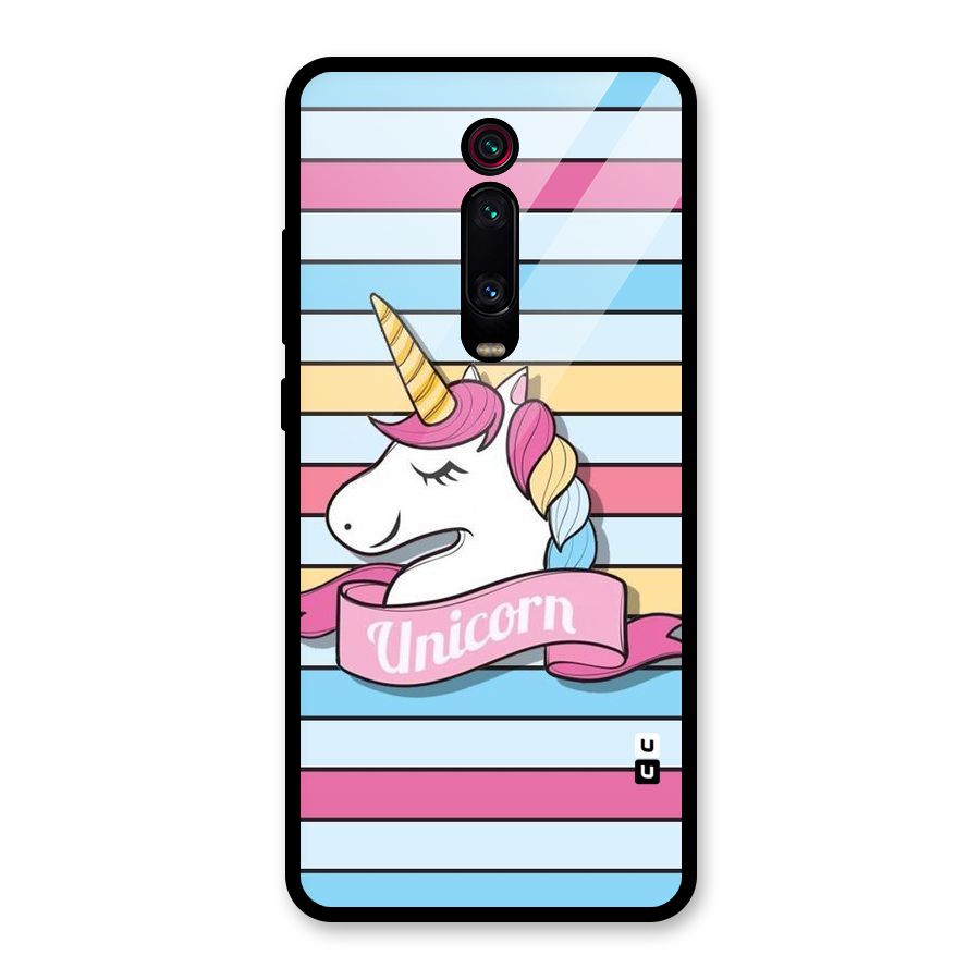 Unicorn Stripes Glass Back Case for Redmi K20