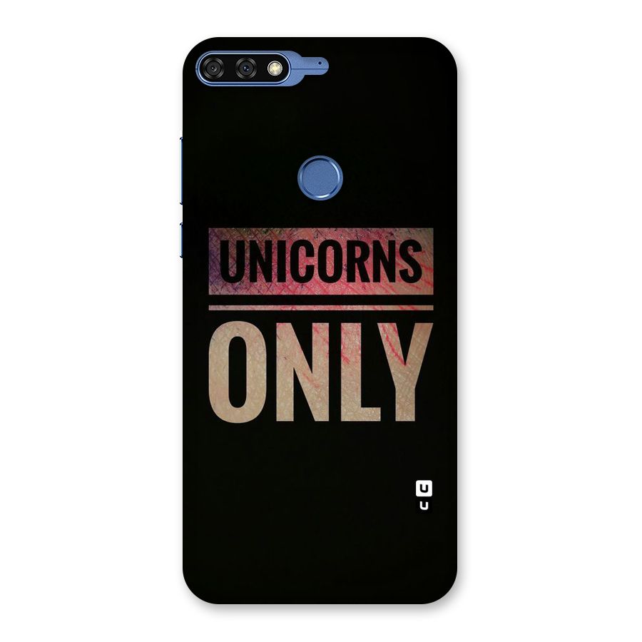 Unicorns Only Back Case for Honor 7C