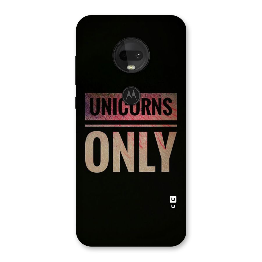 Unicorns Only Back Case for Moto G7