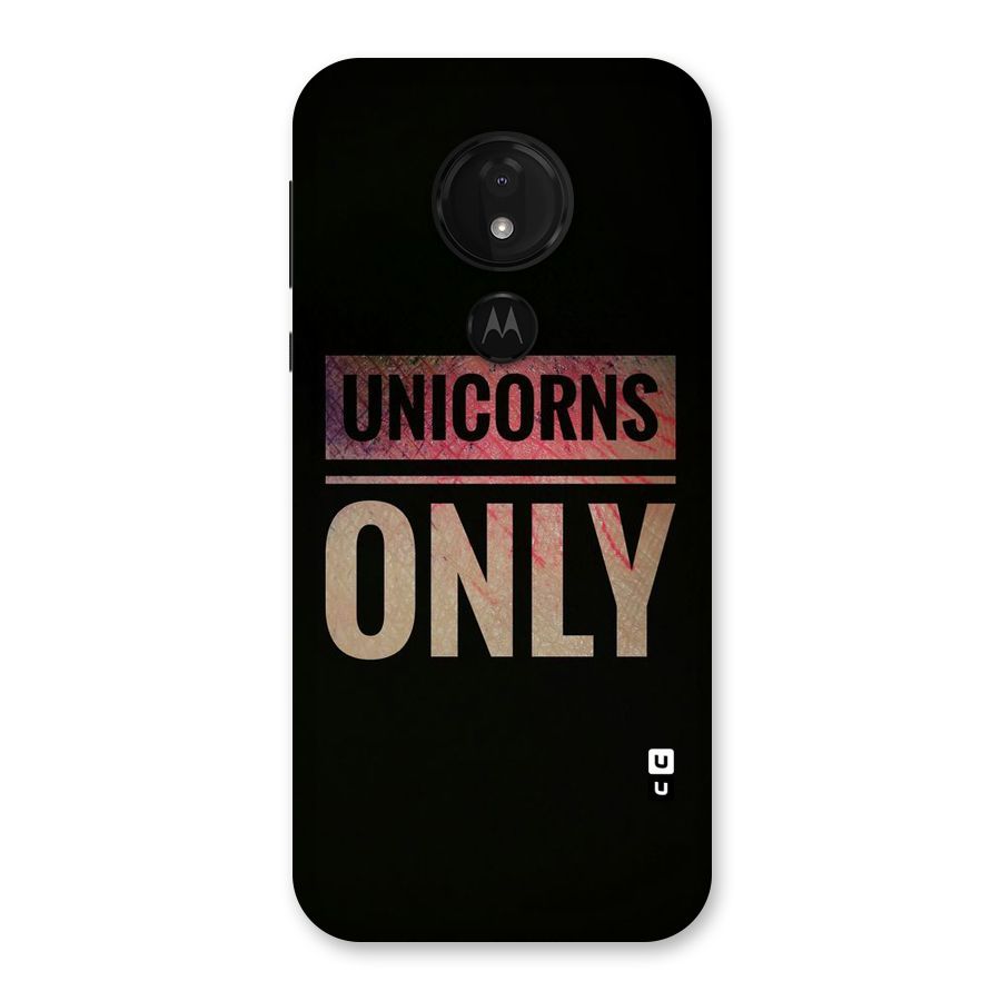 Unicorns Only Back Case for Moto G7 Power
