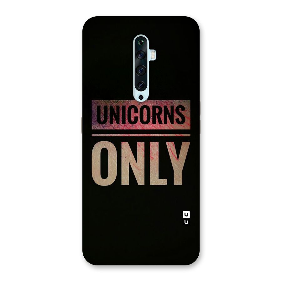 Unicorns Only Back Case for Oppo Reno2 F