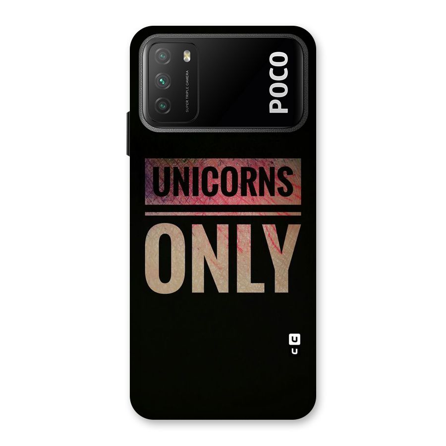 Unicorns Only Back Case for Poco M3