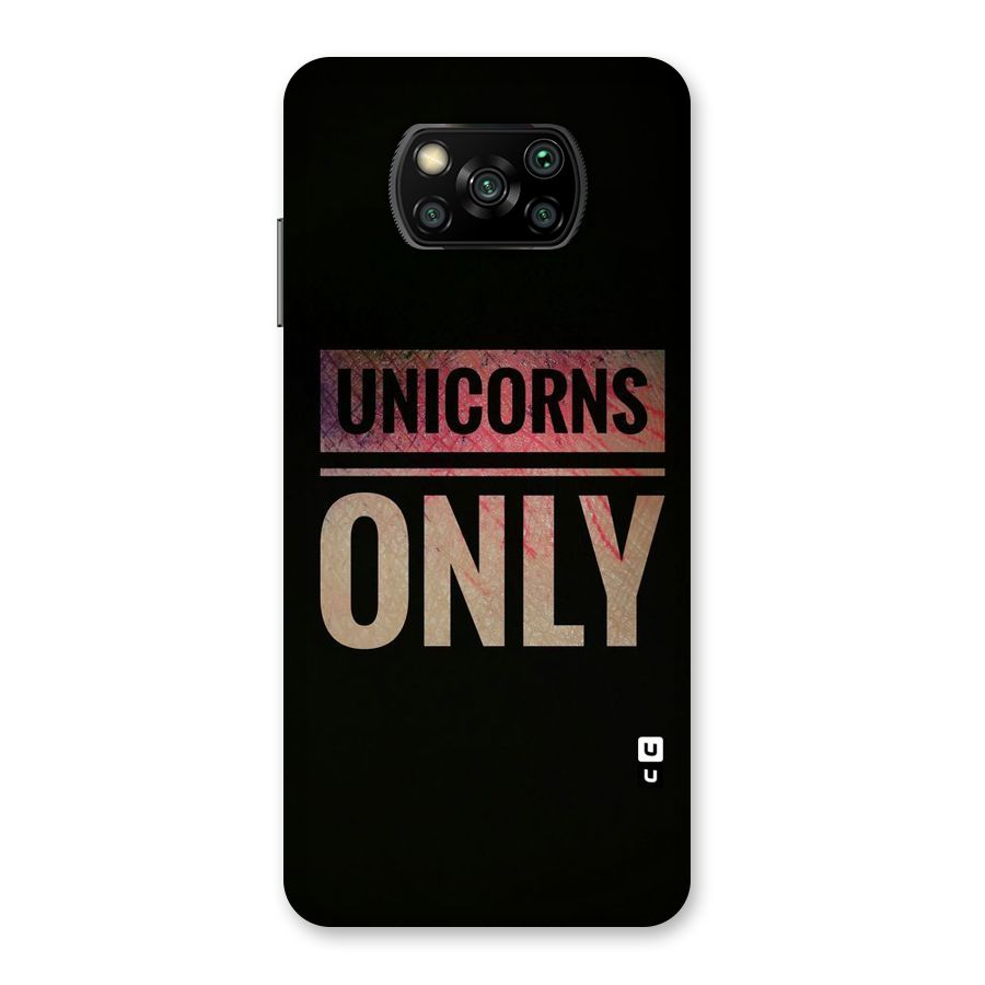 Unicorns Only Back Case for Poco X3