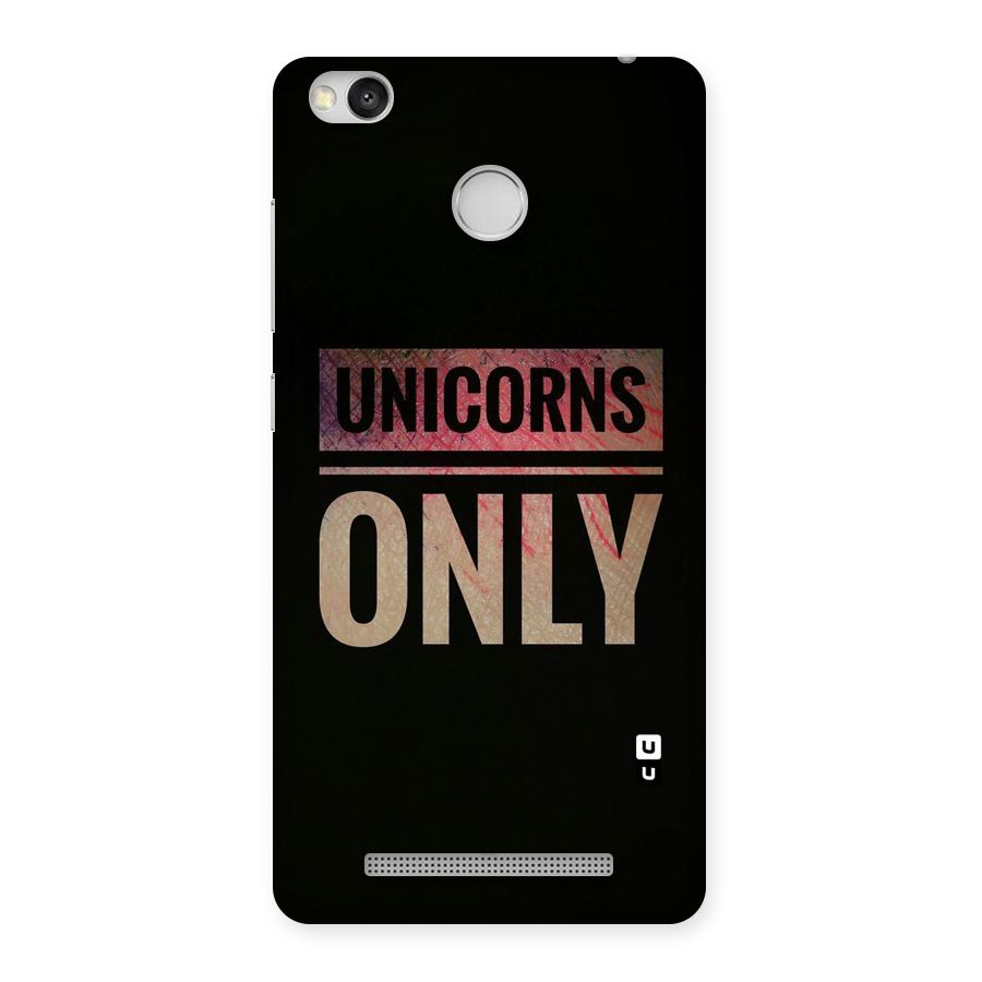 Unicorns Only Back Case for Redmi 3S Prime