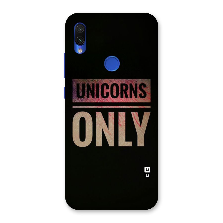 Unicorns Only Back Case for Redmi Note 7S