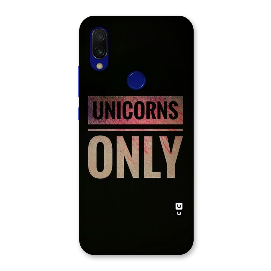 Unicorns Only Back Case for Redmi Y3