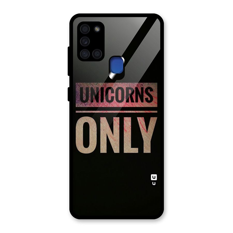Unicorns Only Glass Back Case for Galaxy A21s