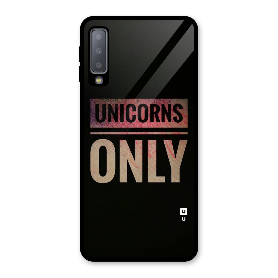 Unicorns Only Glass Back Case for Galaxy A7 (2018)