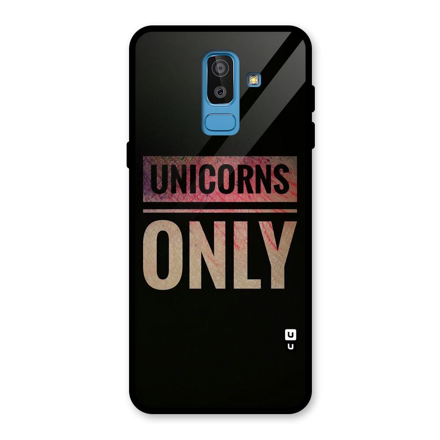Unicorns Only Glass Back Case for Galaxy J8