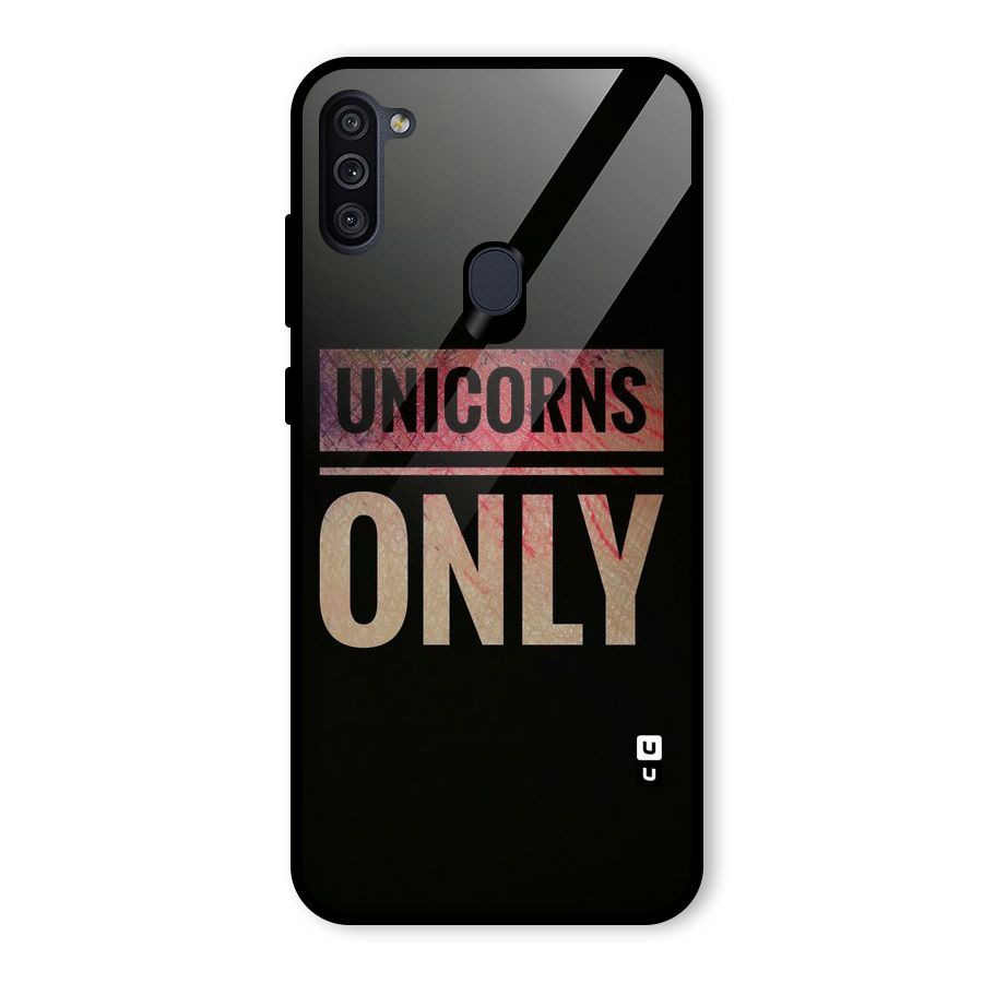 Unicorns Only Glass Back Case for Galaxy M11