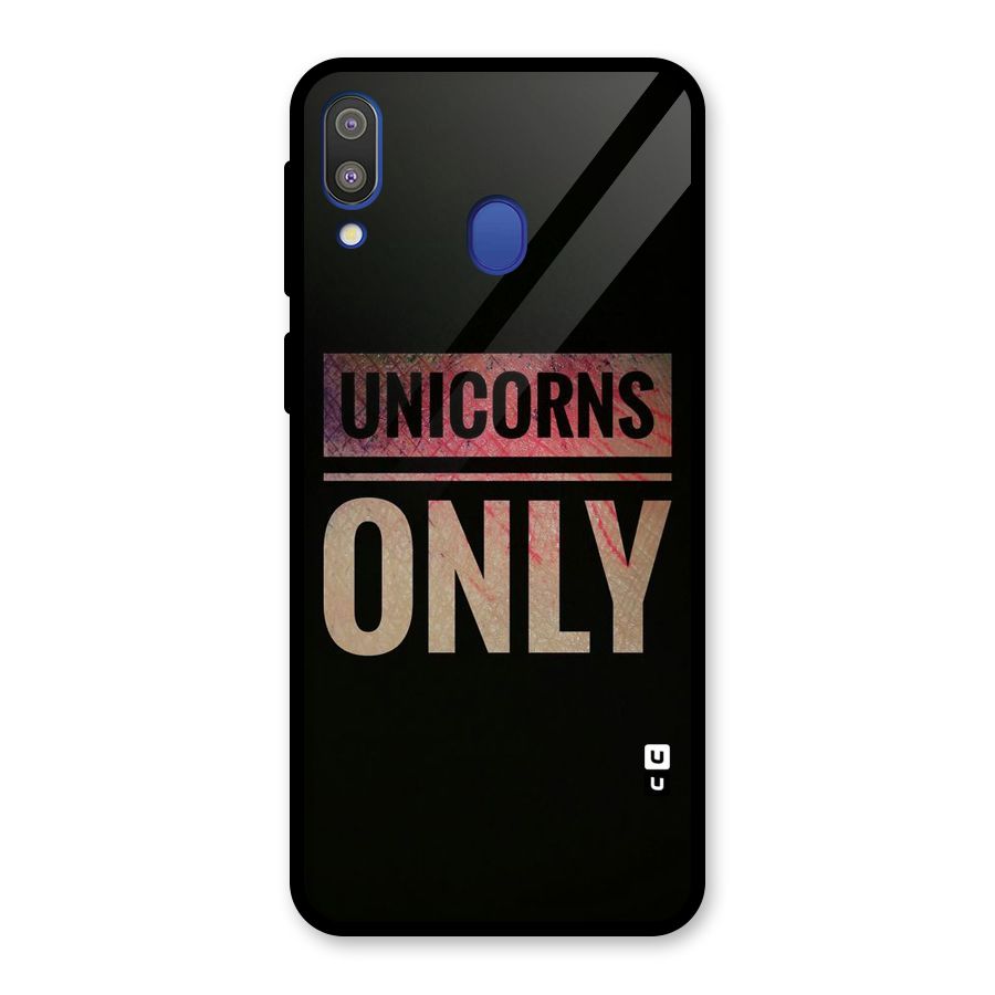Unicorns Only Glass Back Case for Galaxy M20