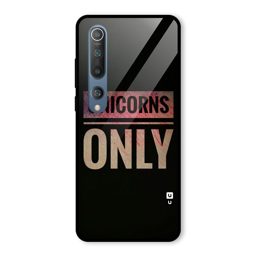 Unicorns Only Glass Back Case for Mi 10
