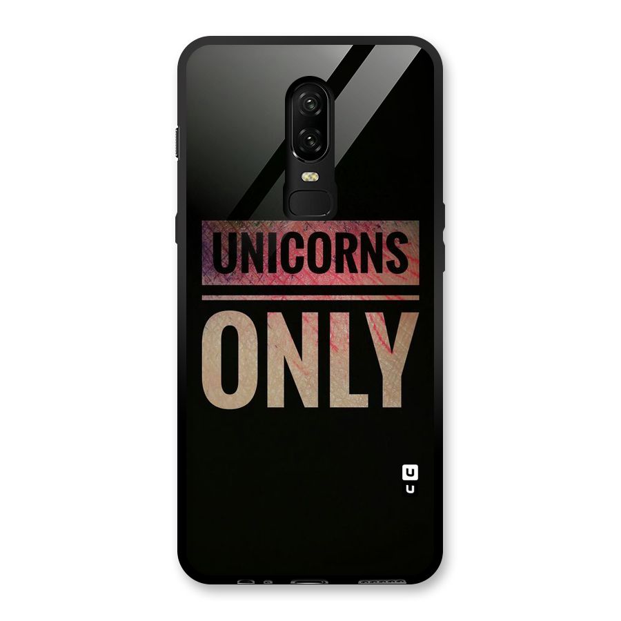 Unicorns Only Glass Back Case for OnePlus 6