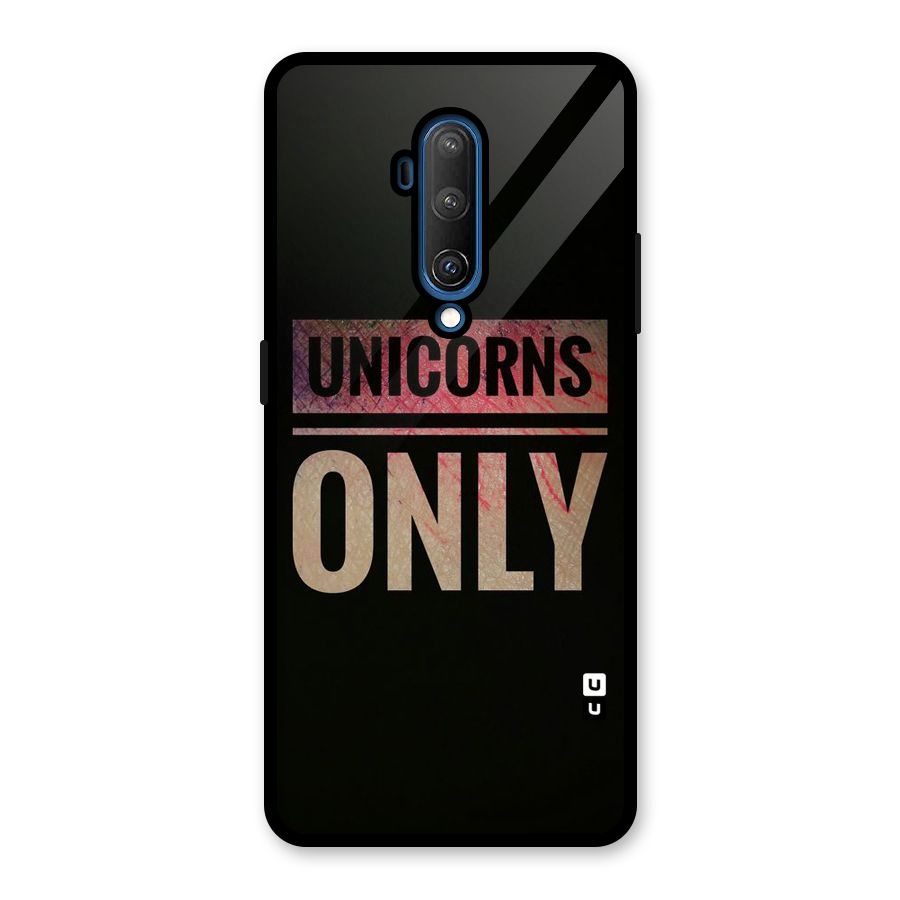 Unicorns Only Glass Back Case for OnePlus 7T Pro