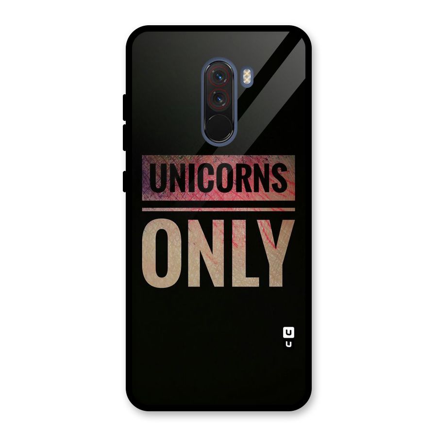 Unicorns Only Glass Back Case for Poco F1