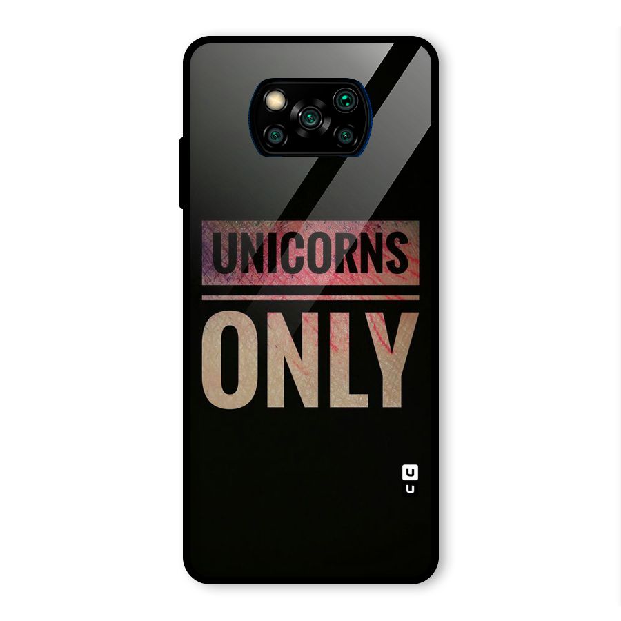 Unicorns Only Glass Back Case for Poco X3 Pro