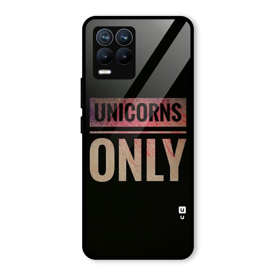 Unicorns Only Glass Back Case for Realme 8 Pro