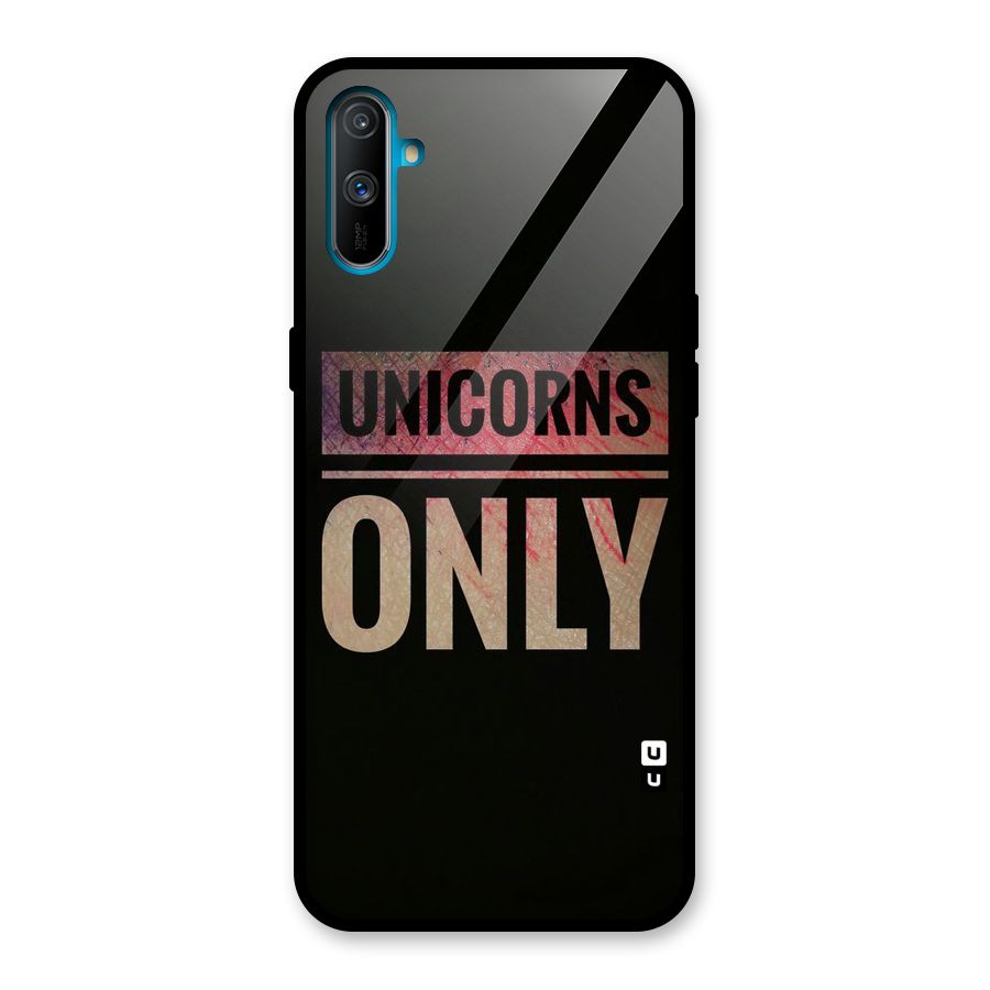 Unicorns Only Glass Back Case for Realme C3