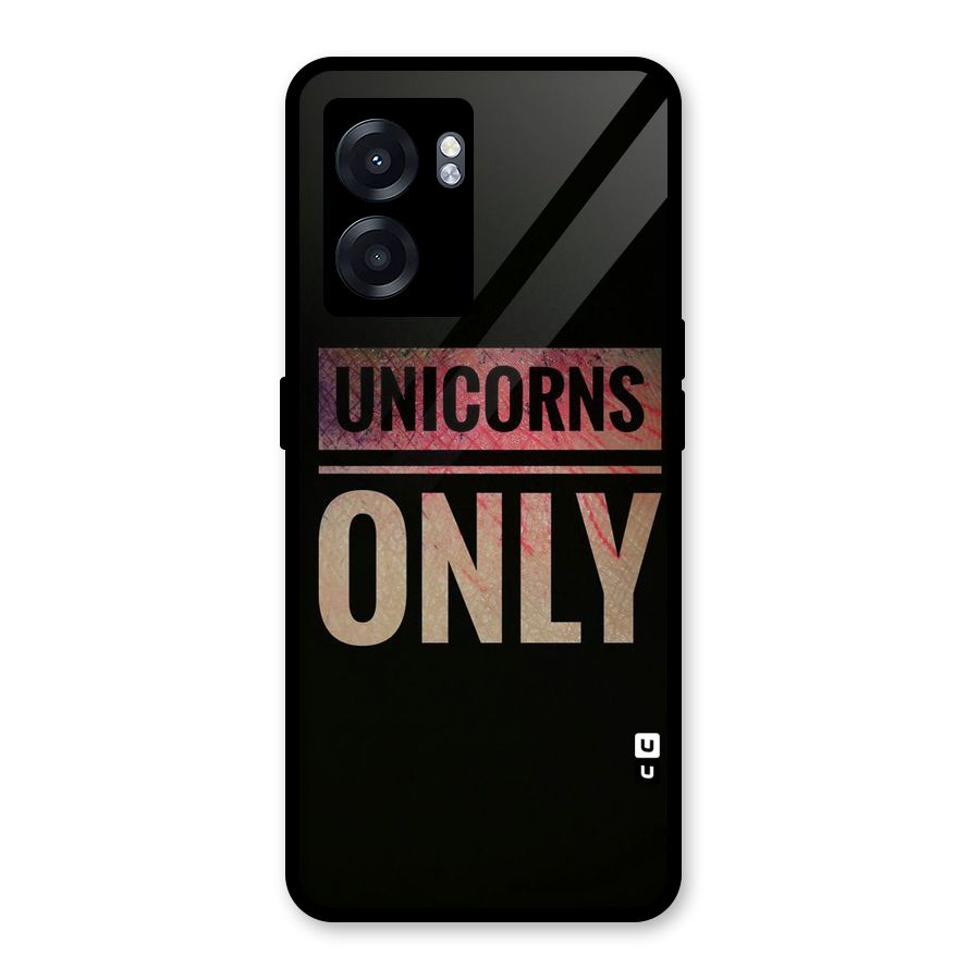 Unicorns Only Glass Back Case for Realme Narzo 50 5G
