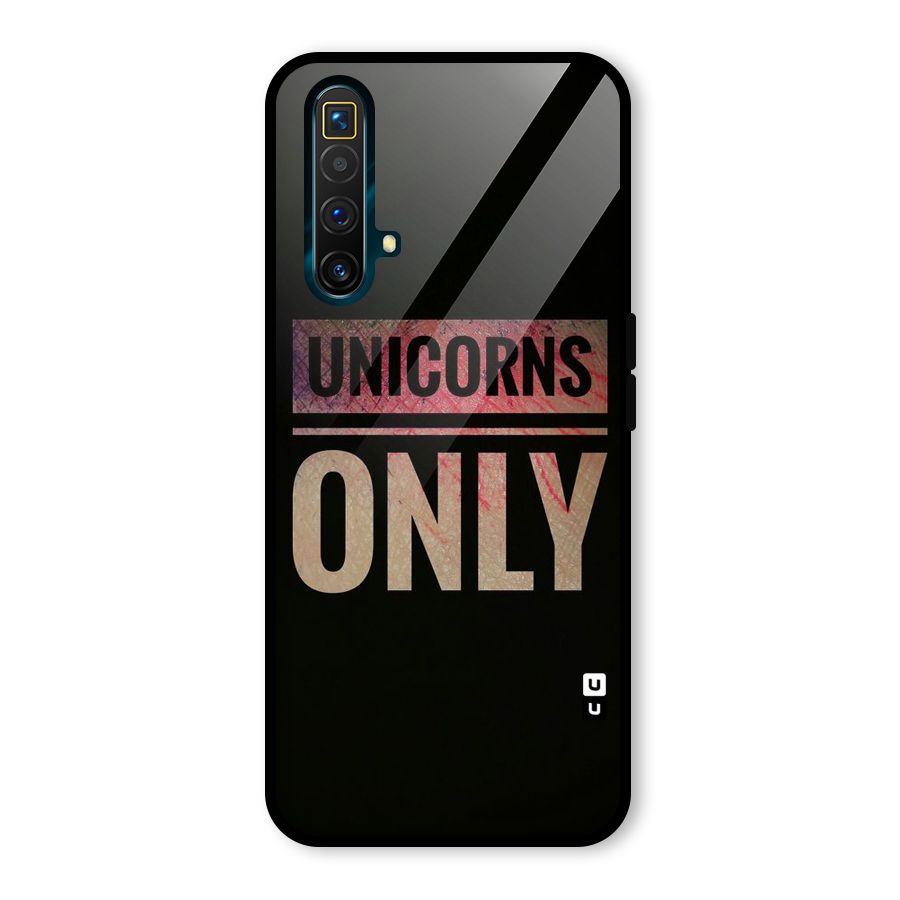 Unicorns Only Glass Back Case for Realme X3