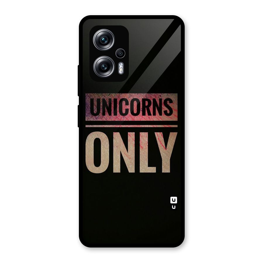Unicorns Only Glass Back Case for Redmi K50i