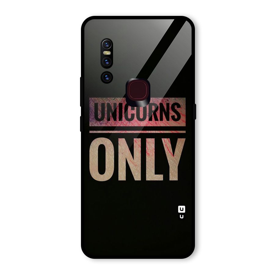 Unicorns Only Glass Back Case for Vivo V15