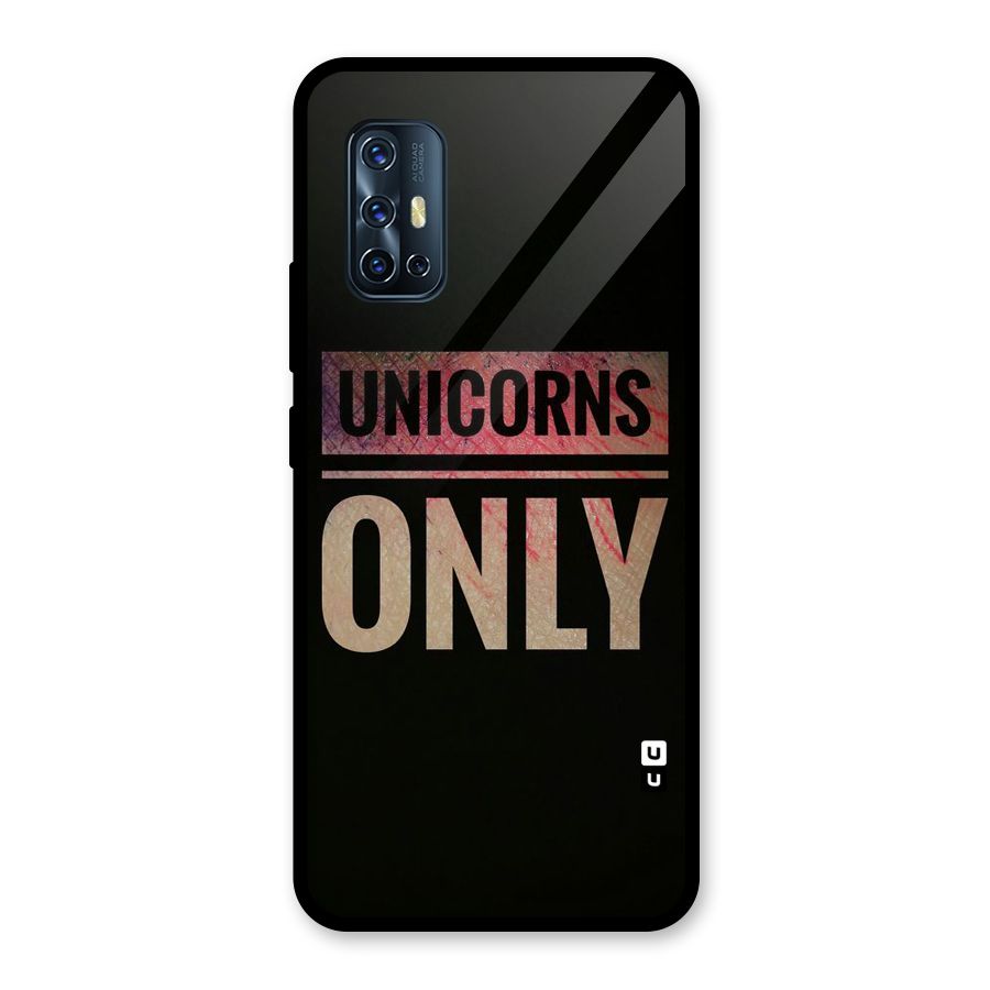 Unicorns Only Glass Back Case for Vivo V17